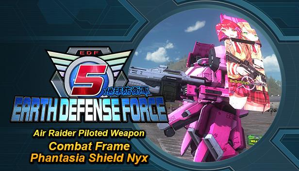 EARTH DEFENSE FORCE 5 - Air Raider Piloted Weapon Combat Frame Phantasia Shield Nyx