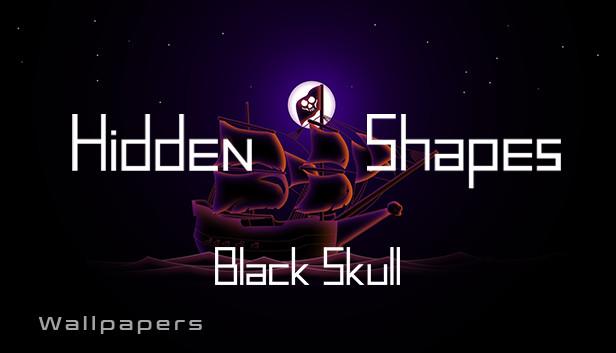 Hidden Shapes Black Skull - Wallpapers