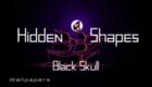 Hidden Shapes Black Skull - Wallpapers