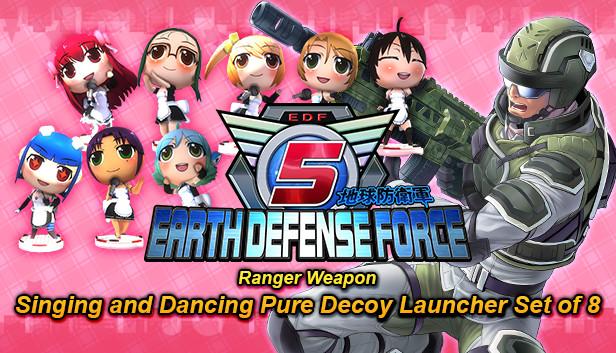EARTH DEFENSE FORCE 5 - Ranger Weapon Singing and Dancing Pure Decoy Launcher Set of 8